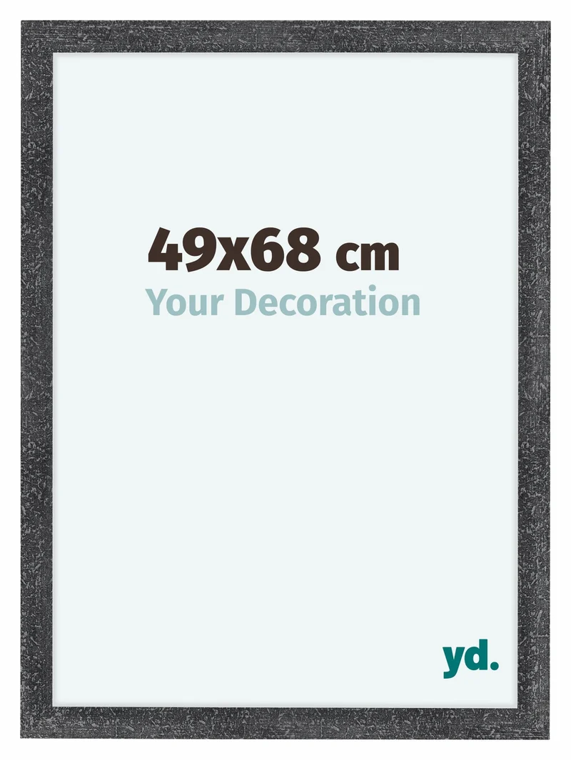 Bilderrahmen 49x68 cm - Grau Gewischt - MDF - Como