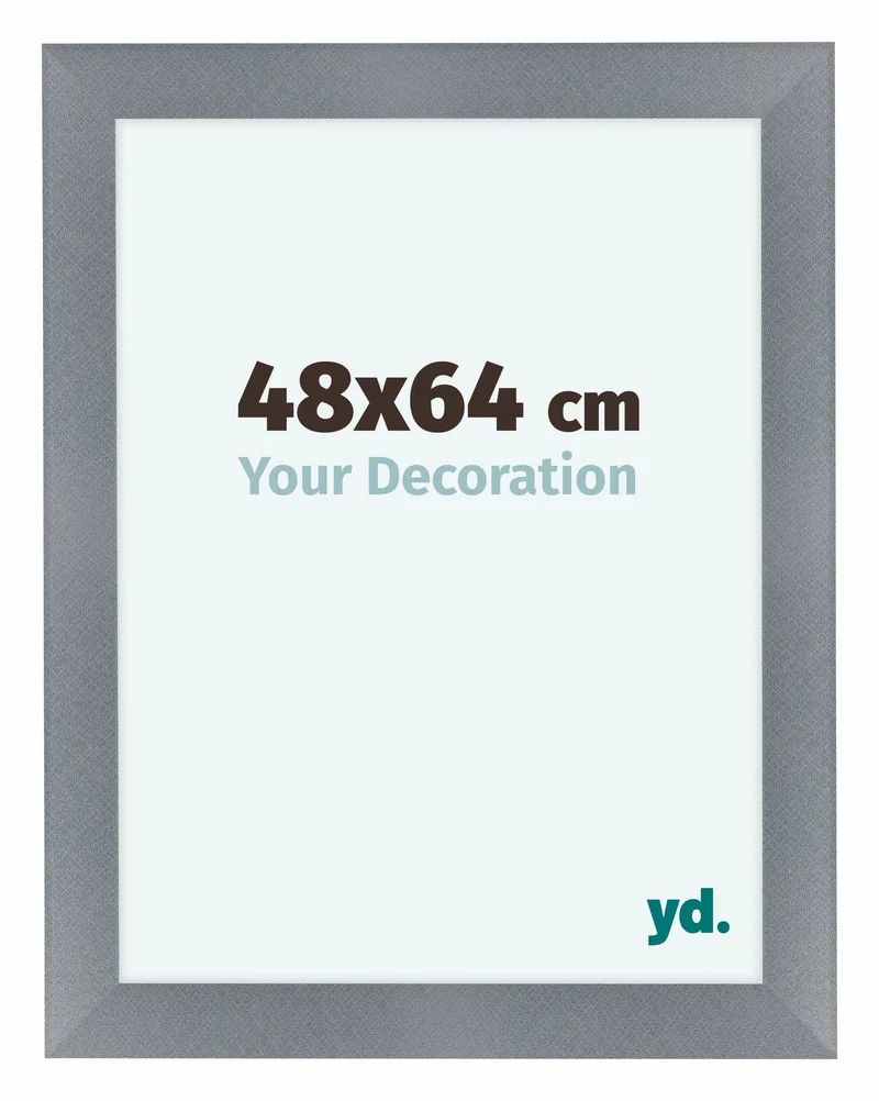 Bilderrahmen 48x64 cm - Aluminium - Gebürstet - MDF - Como