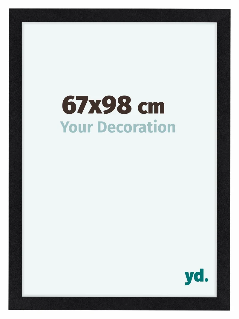 Bilderrahmen 67x98 cm - Schwarz Matt - MDF - Como