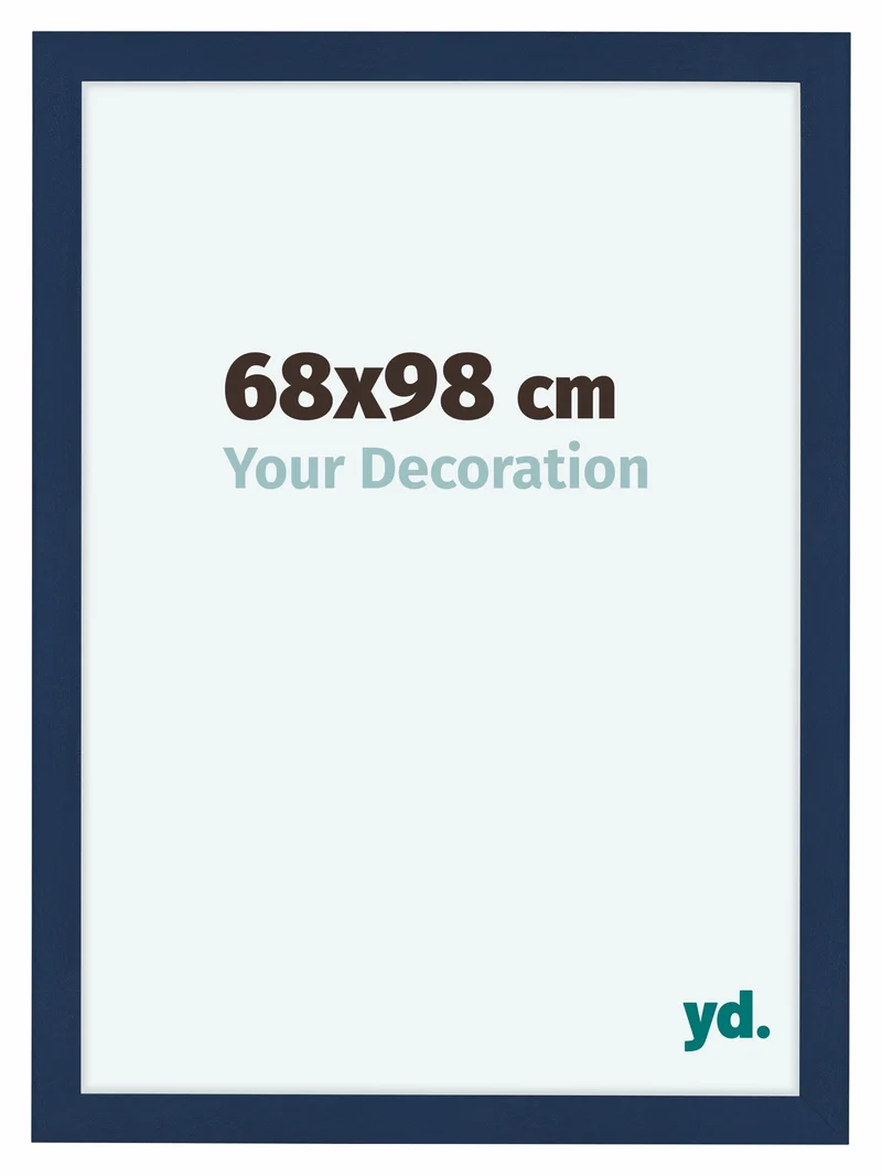 Bilderrahmen 68x98 cm - Dunkelblau Gewischt - MDF - Como