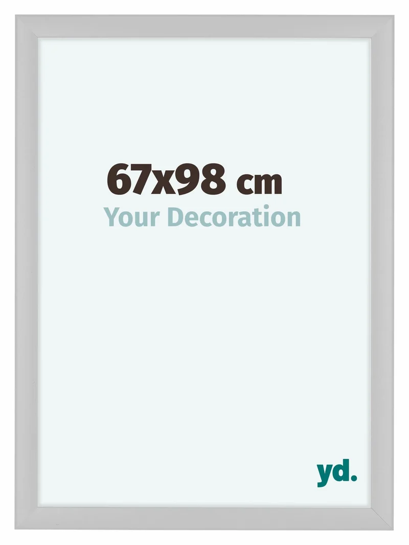 Bilderrahmen 67x98 cm - Weiß Hochglanz - MDF - Como