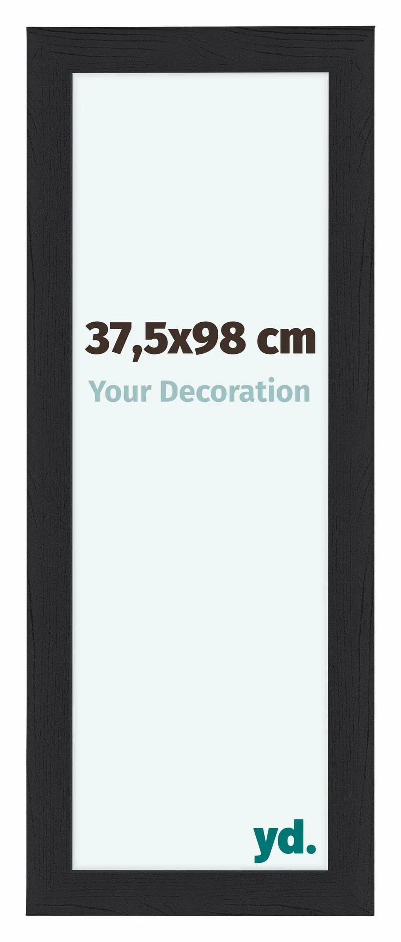 Bilderrahmen 37,5x98 cm - Schwarz Gemasert - MDF - Como