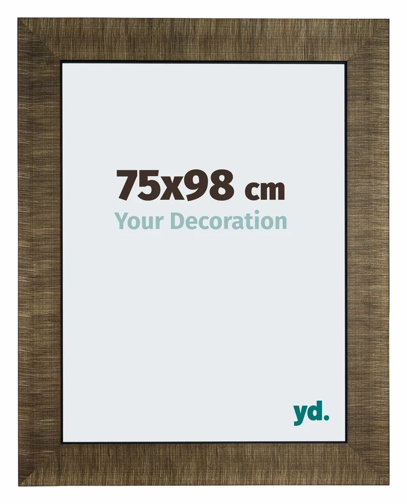 Bilderrahmen 75x98cm Champagner Gebürstet Holz Leeds