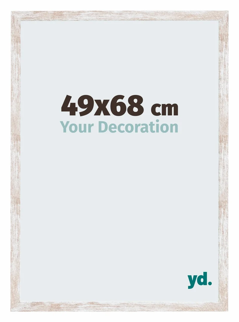 Bilderrahmen 49x68 cm - White Wash - MDF - Catania