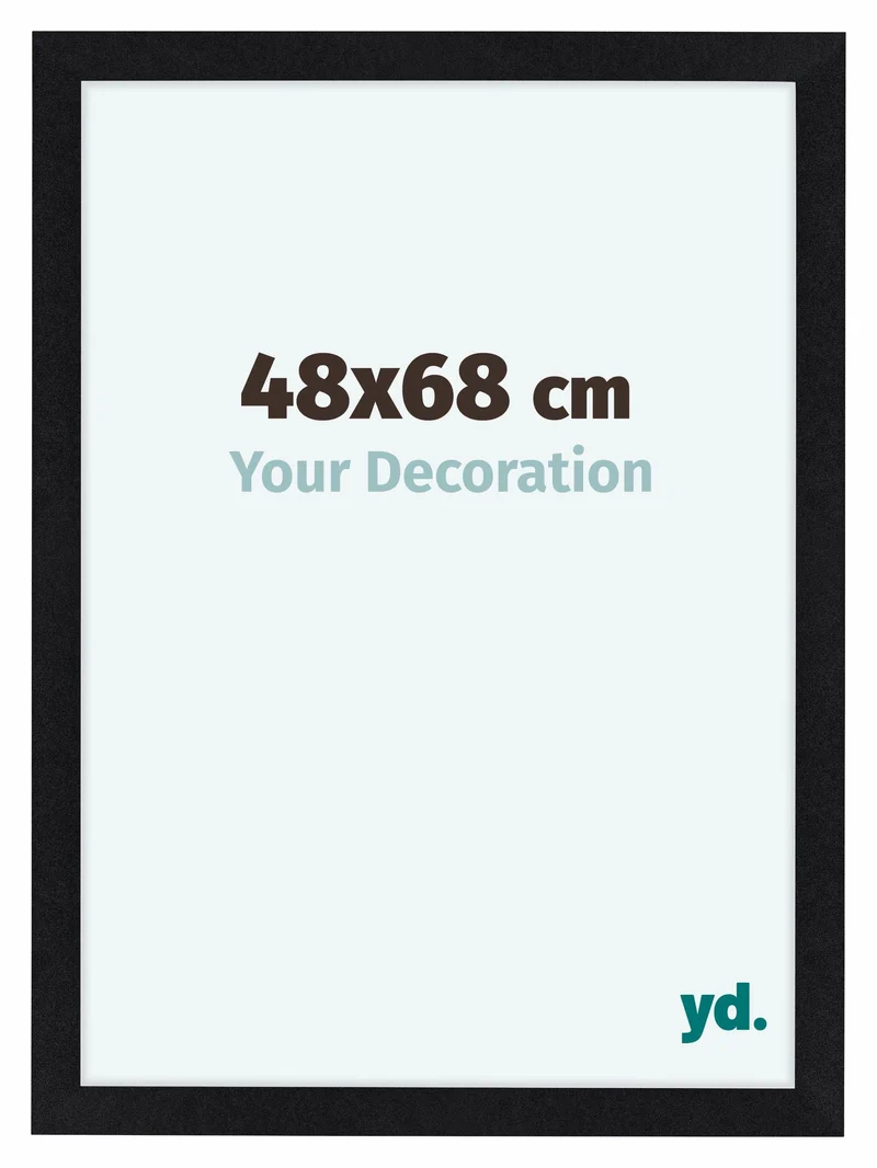 Bilderrahmen 48x68 cm - Schwarz Matt - MDF - Como