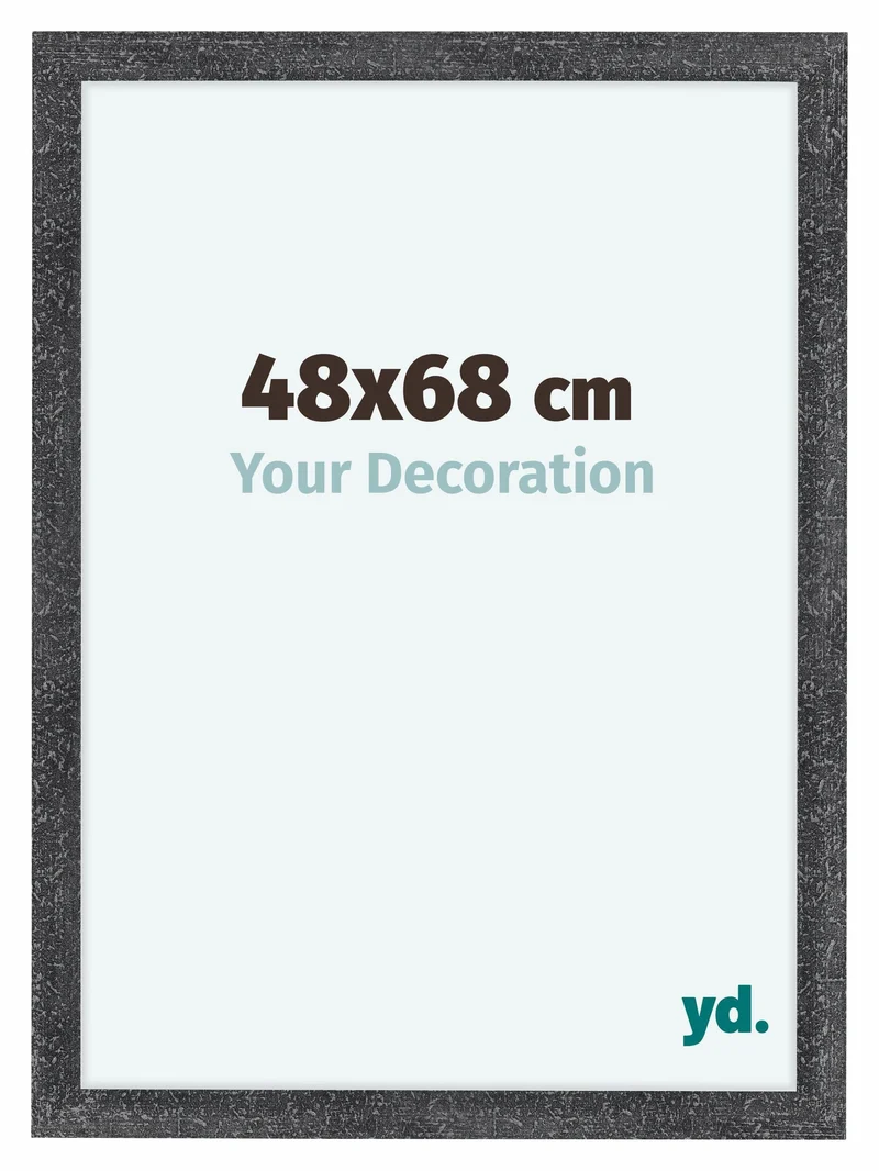 Bilderrahmen 48x68 cm - Grau Gewischt - MDF - Como