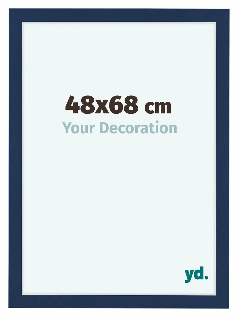 Bilderrahmen 48x68 cm - Dunkelblau Gewischt - MDF - Como