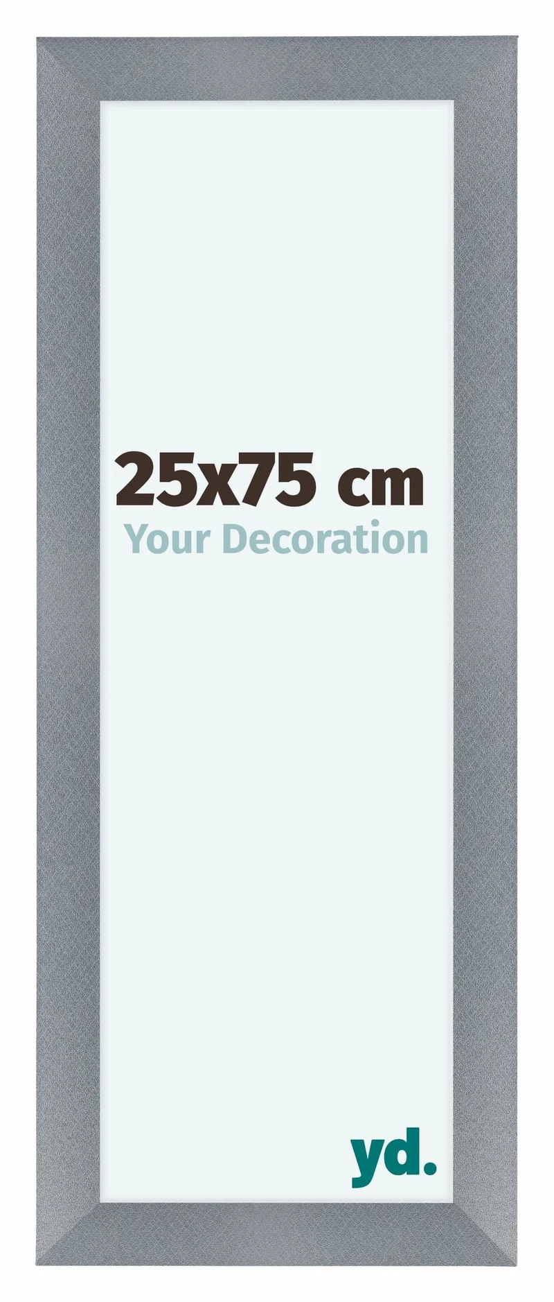 Bilderrahmen 25x75 cm - Aluminium - Gebürstet - MDF - Como