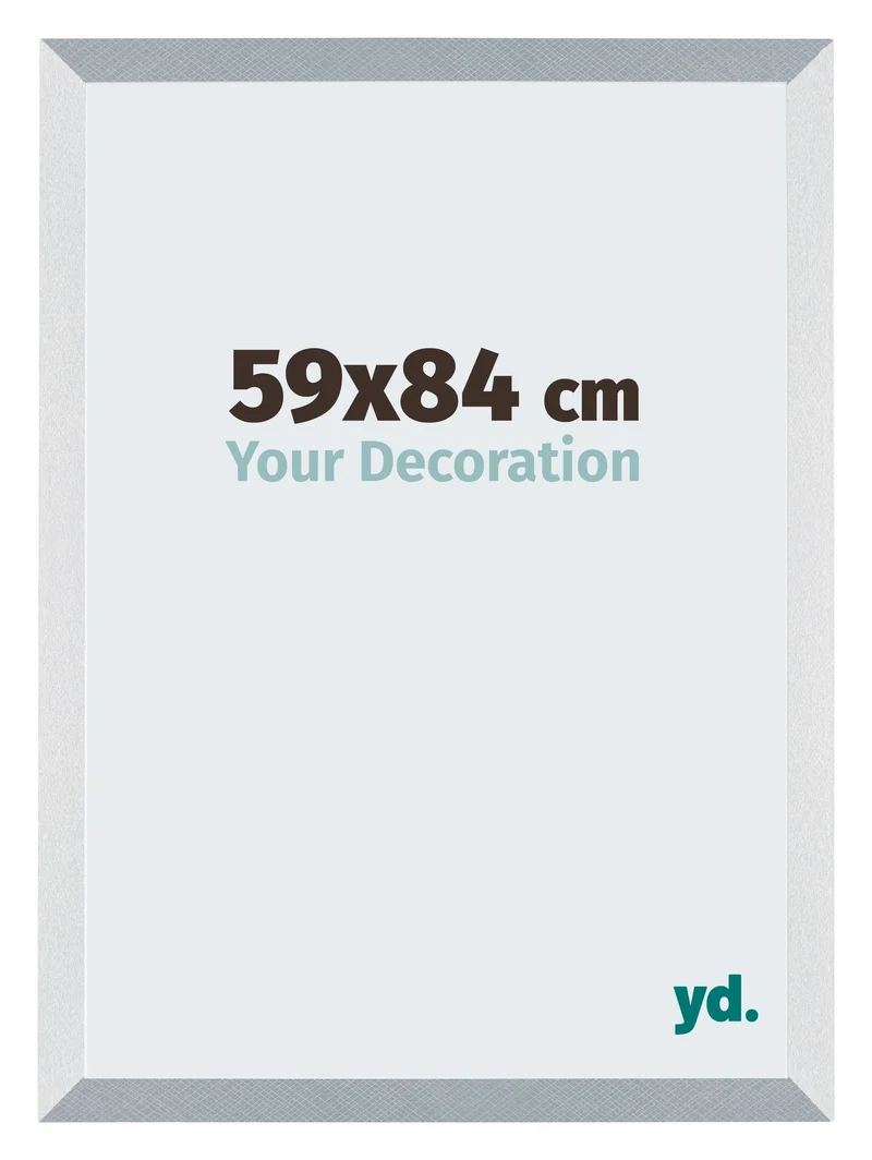 Bilderrahmen 59x84 cm - Aluminium - Gebürstet - MDF - Mura