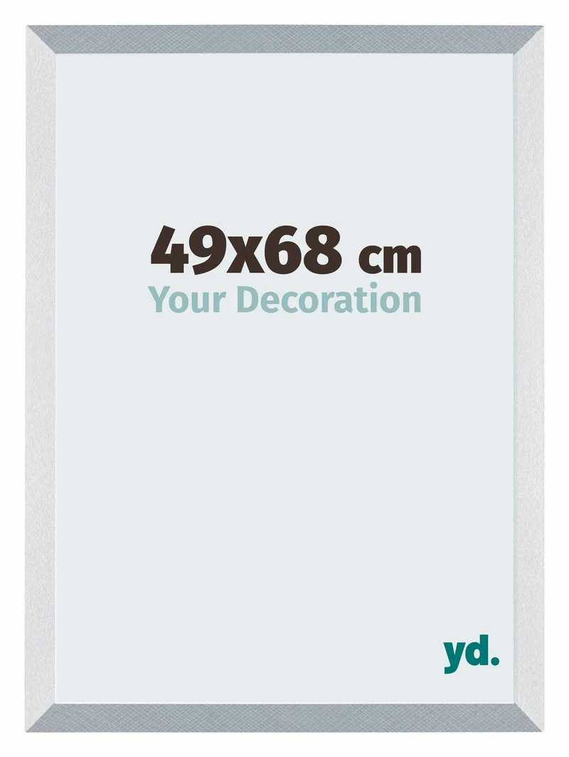 Bilderrahmen 49x68 cm - Aluminium - Gebürstet - MDF - Mura