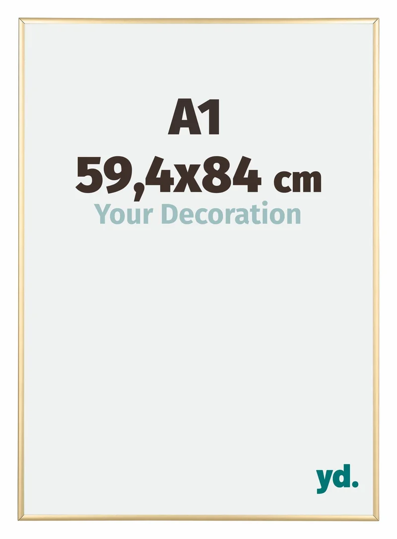 Bilderrahmen A1 - 59,4x84 cm - Gold - Aluminium - Kent