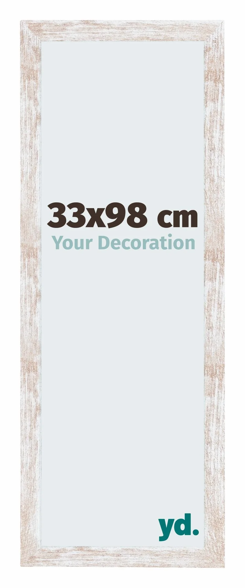 Bilderrahmen 33x98 cm - White Wash - MDF - Catania