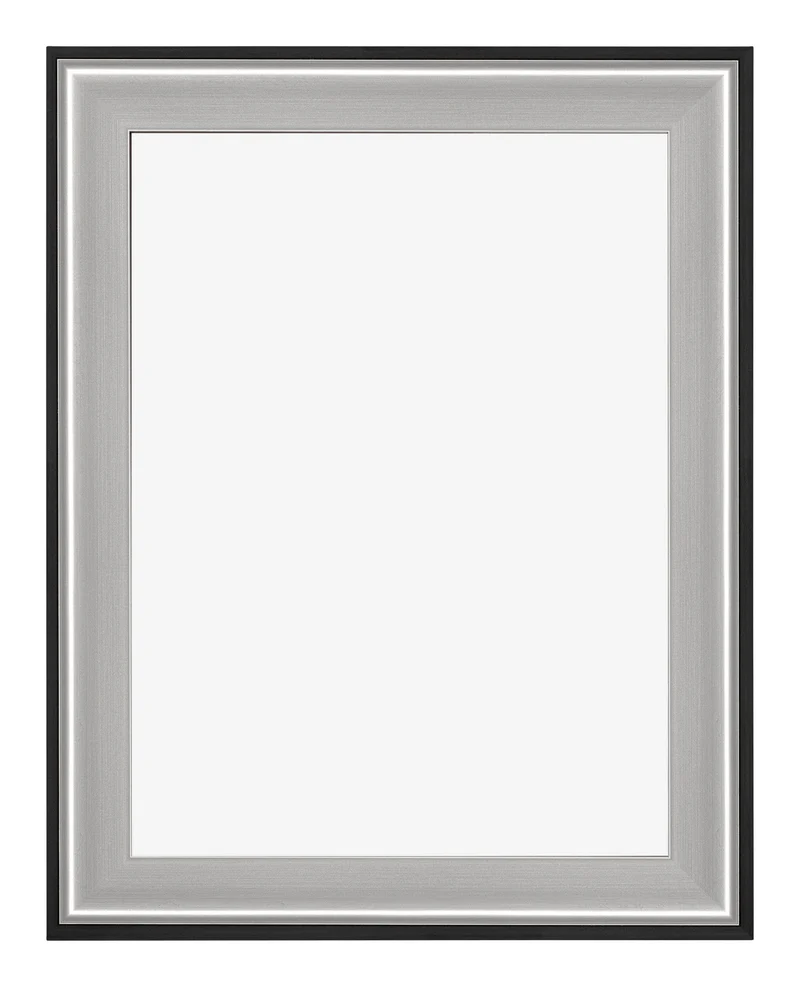 Bilderrahmen 18x24 cm - Schwarz Silber Poliert - Holz - Birmingham