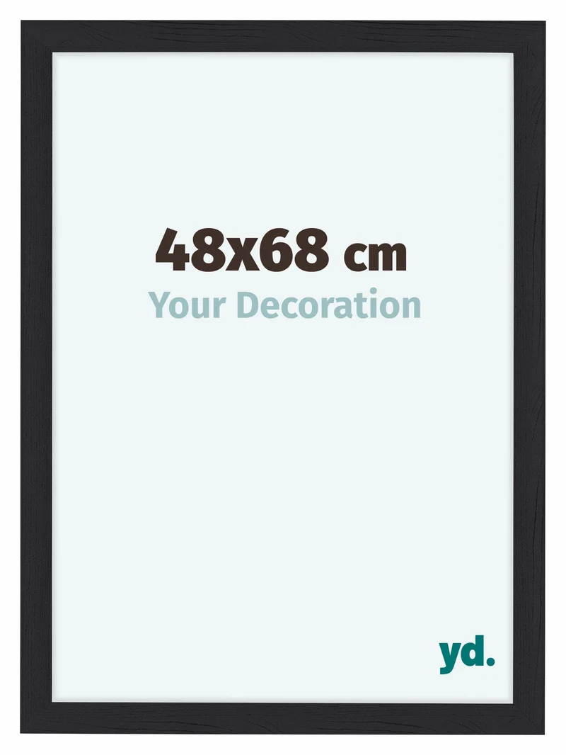 Bilderrahmen 48x68 cm - Schwarz Gemasert - MDF - Como