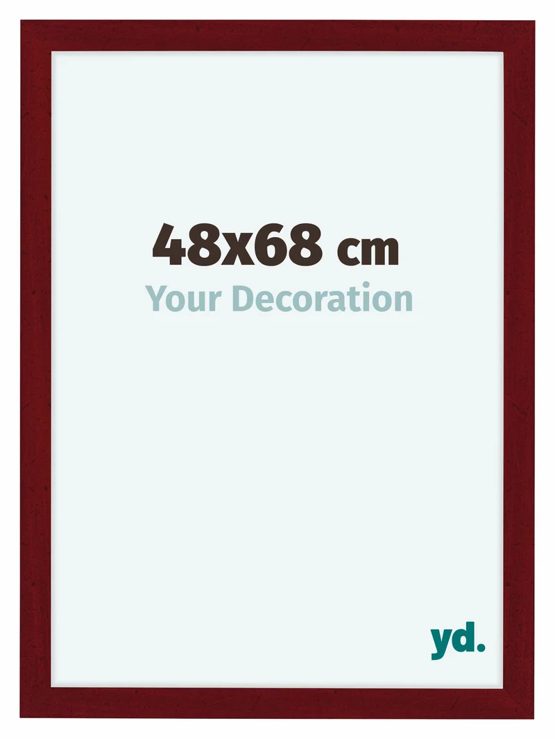 Bilderrahmen 48x68 cm - Weinrot Gewischt - MDF - Como