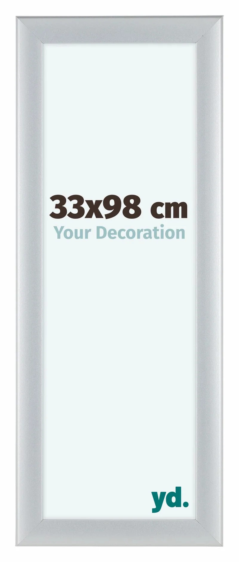 Bilderrahmen 33x98 cm - Silber Matt - MDF - Como