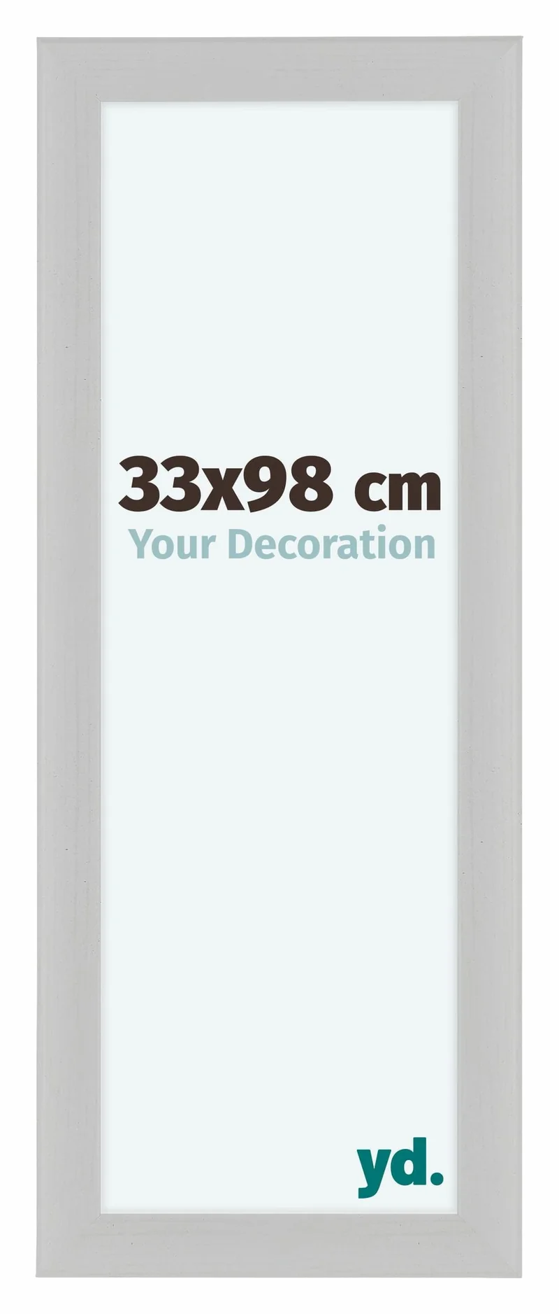 Bilderrahmen 33x98 cm - Weiß Gemasert - MDF - Como
