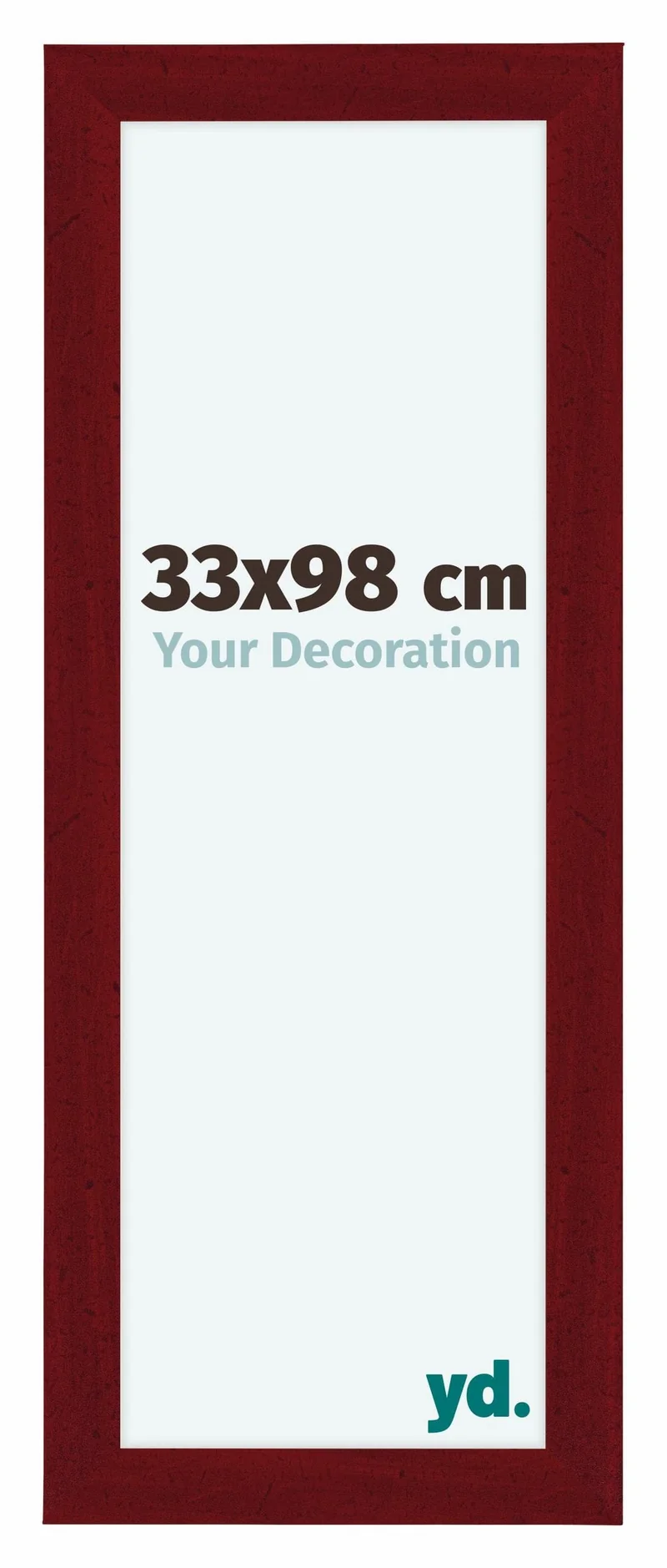 Bilderrahmen 33x98 cm - Weinrot Gewischt - MDF - Como