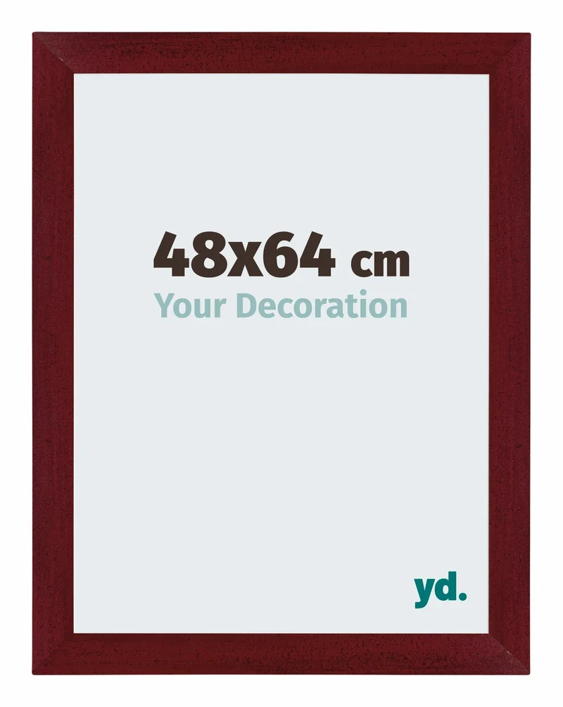 Bilderrahmen 48x64 cm - Weinrot Gewischt - MDF - Mura
