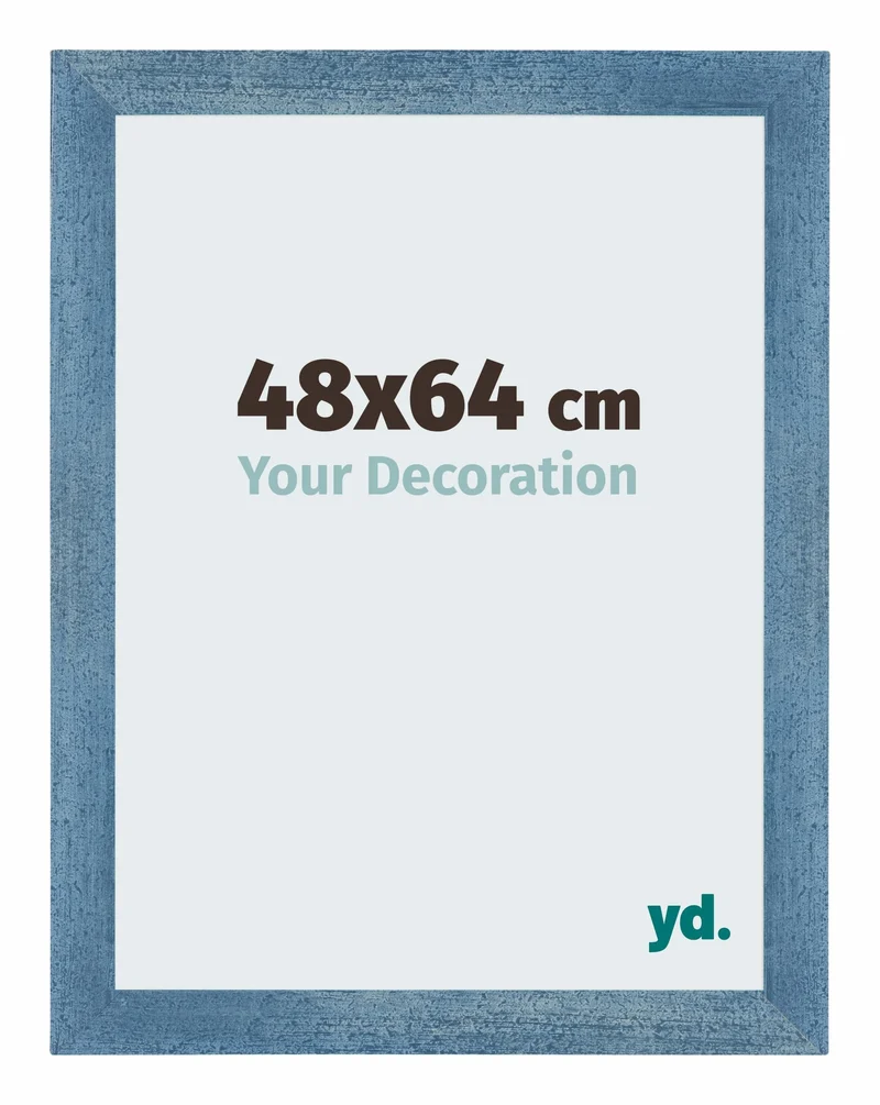 Bilderrahmen 48x64 cm - Hellblau Gewischt - MDF - Mura