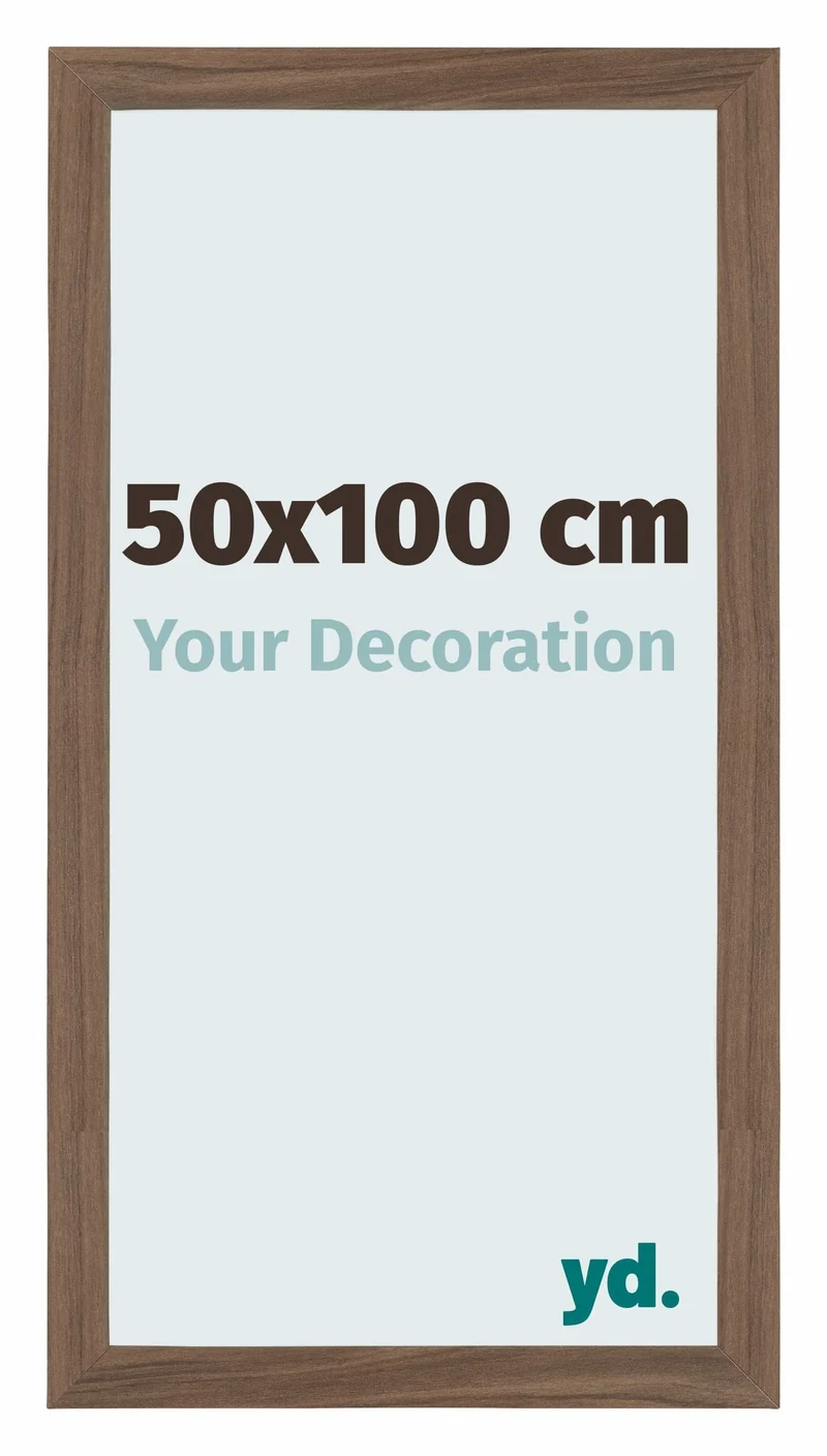 Bilderrahmen 50x100 cm - Nussbaum Dunkel - MDF - Mura