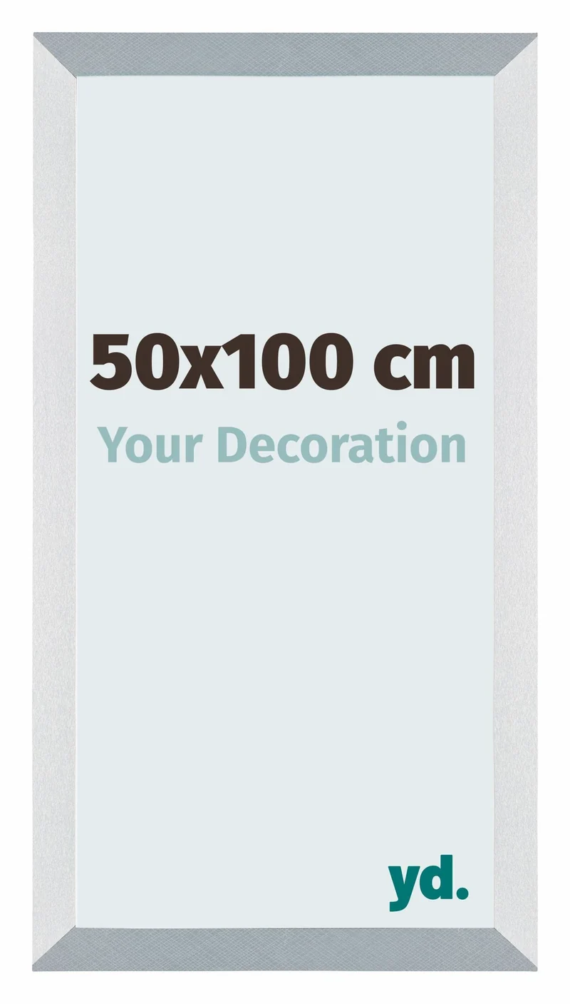 Bilderrahmen 50x100 cm - Aluminium - Gebürstet - MDF - Mura