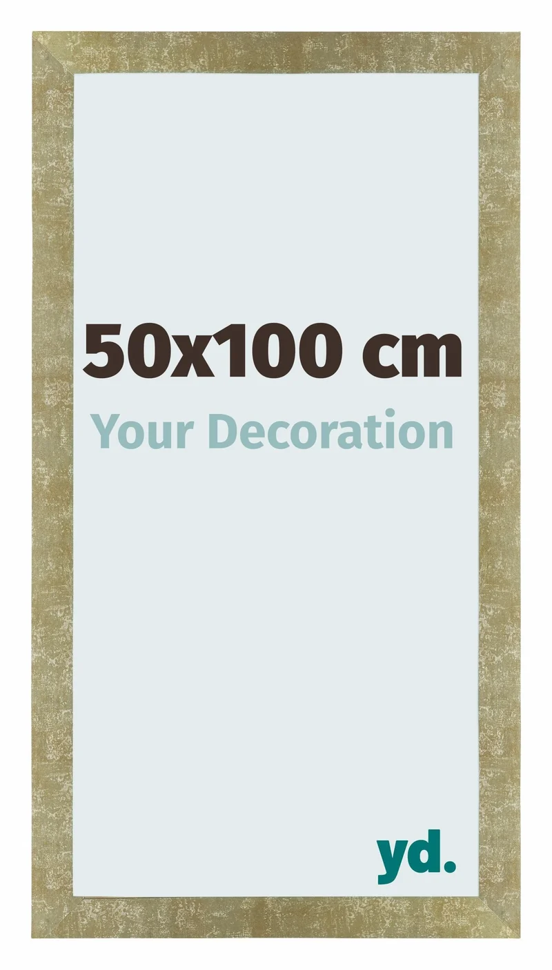 Bilderrahmen 50x100 cm - Gold Antik - MDF - Mura