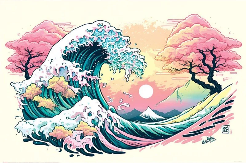 Poster Ada Ingram Pastel Wave 91,5x61cm