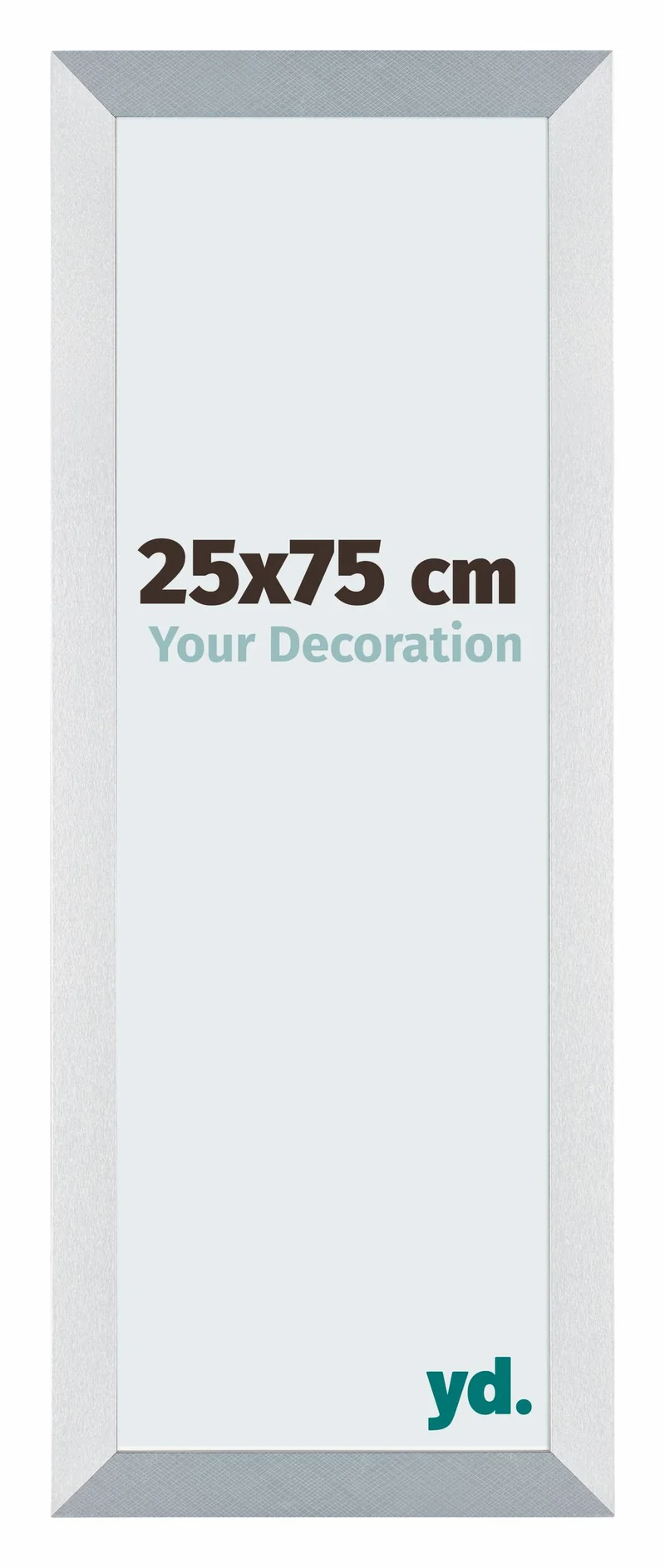 Bilderrahmen 25x75 cm - Aluminium - Gebürstet - MDF - Mura