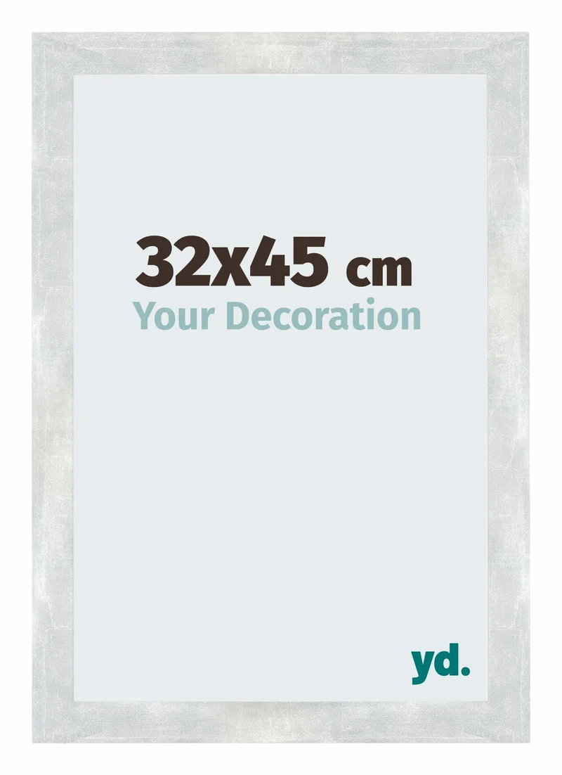 Bilderrahmen 32x45 cm - Silberglanz Vintage - MDF - Mura