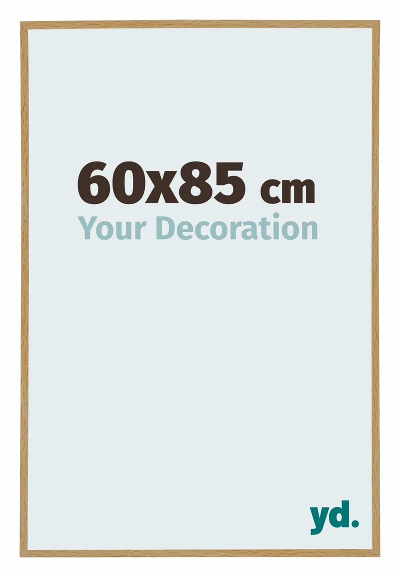 Bilderrahmen 60x85 cm - Buche Hell - Kunststoff - Evry
