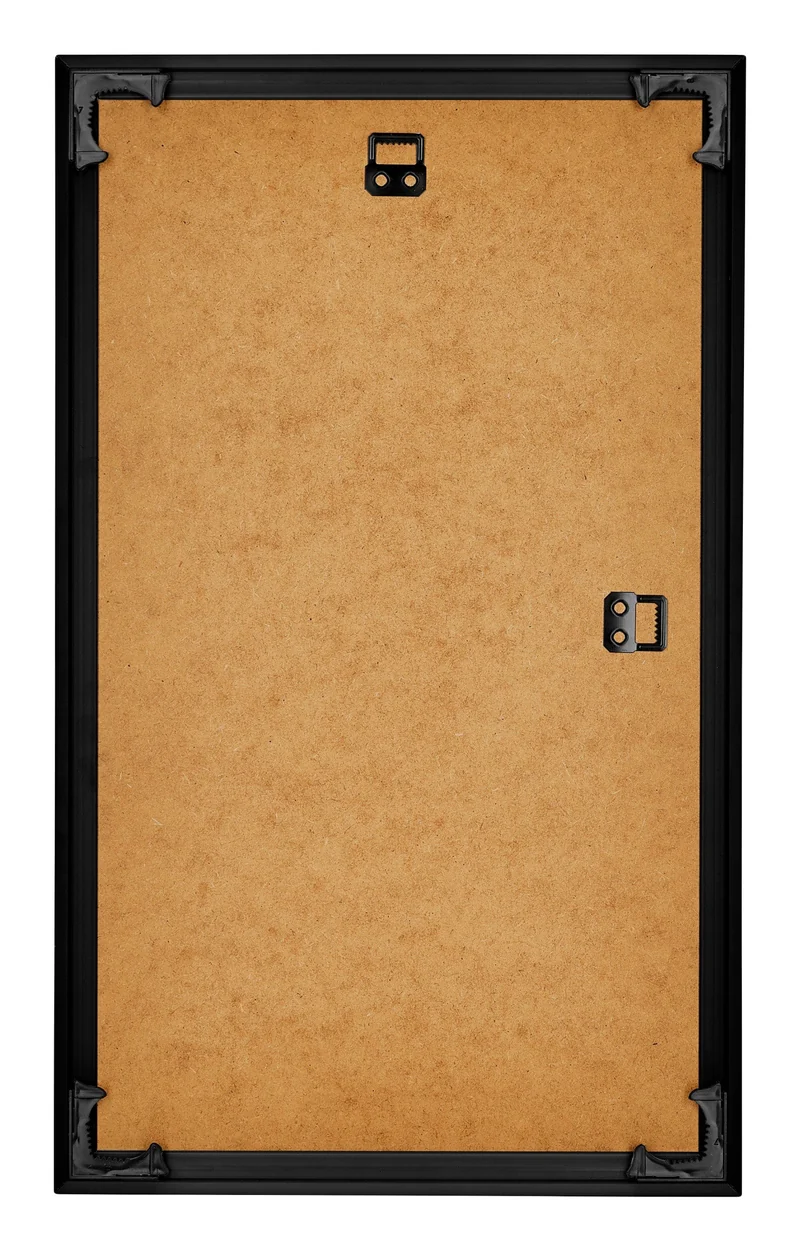 Bilderrahmen 30x50 cm - Schwarz Hochglanz - Kunststoff - Bordeaux
