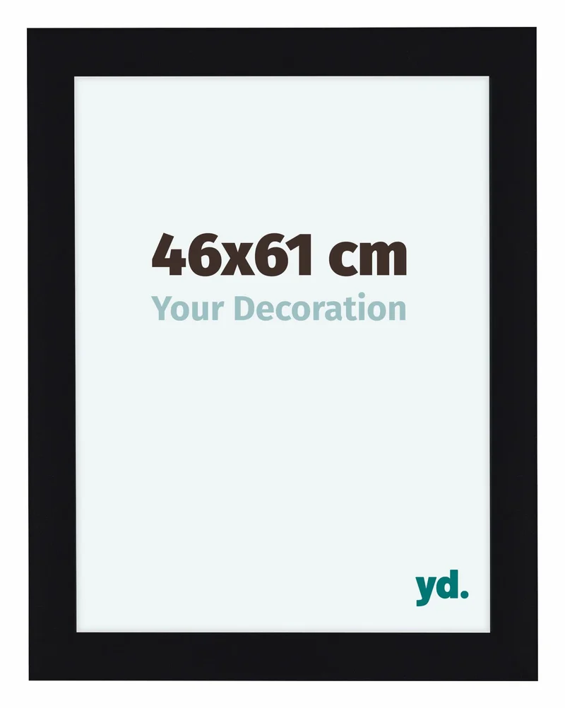 Bilderrahmen 46x61 cm - Schwarz Hochglanz - MDF - Como