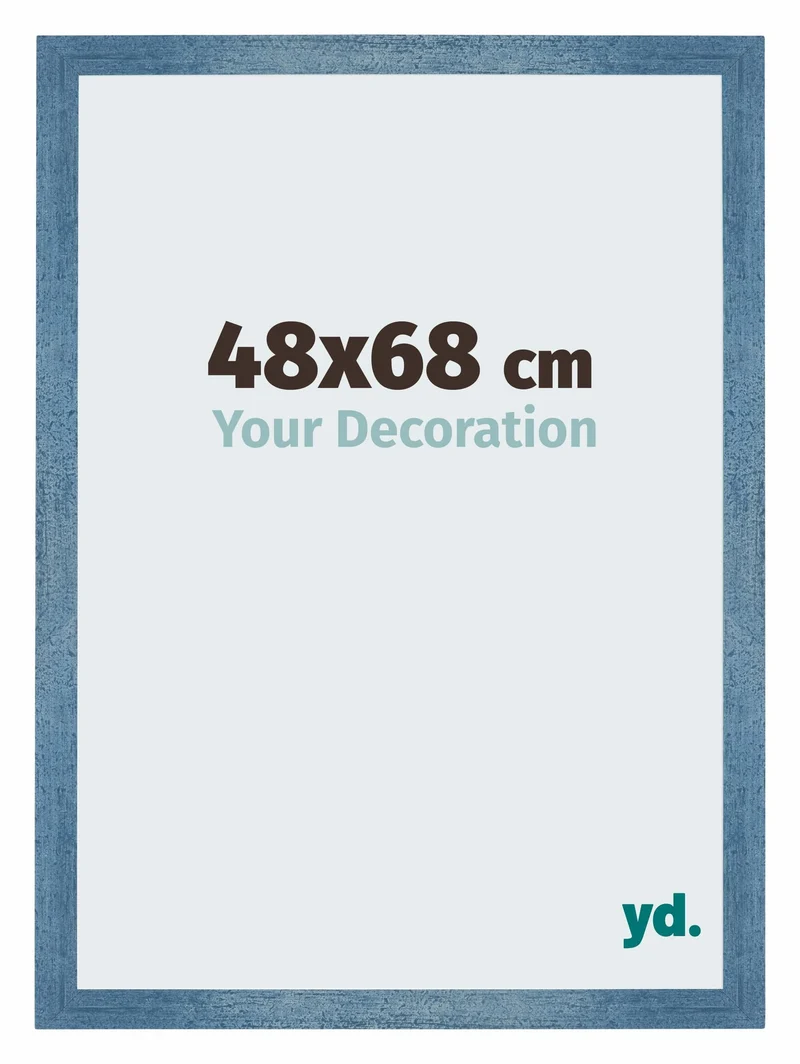 Bilderrahmen 48x68 cm - Hellblau Gewischt - MDF - Mura