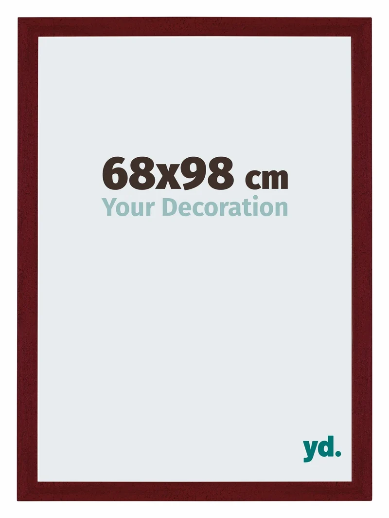 Bilderrahmen 68x98 cm - Weinrot Gewischt - MDF - Mura