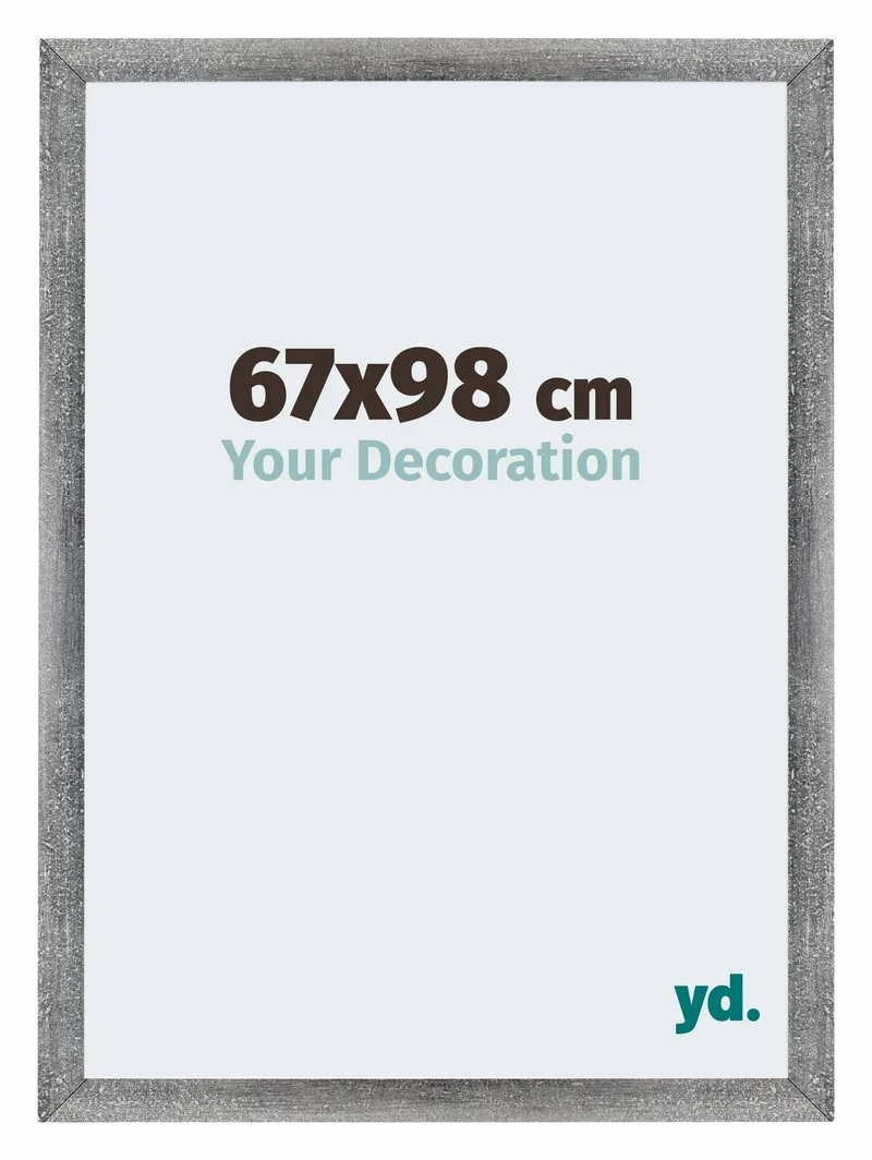 Bilderrahmen 67x98 cm - Grau Gewischt - MDF - Mura