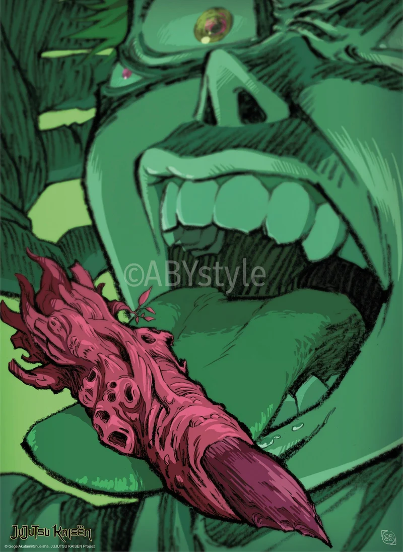 Poster Jujutsu Kaisen - Itadori Eating a Finger 38x52cm