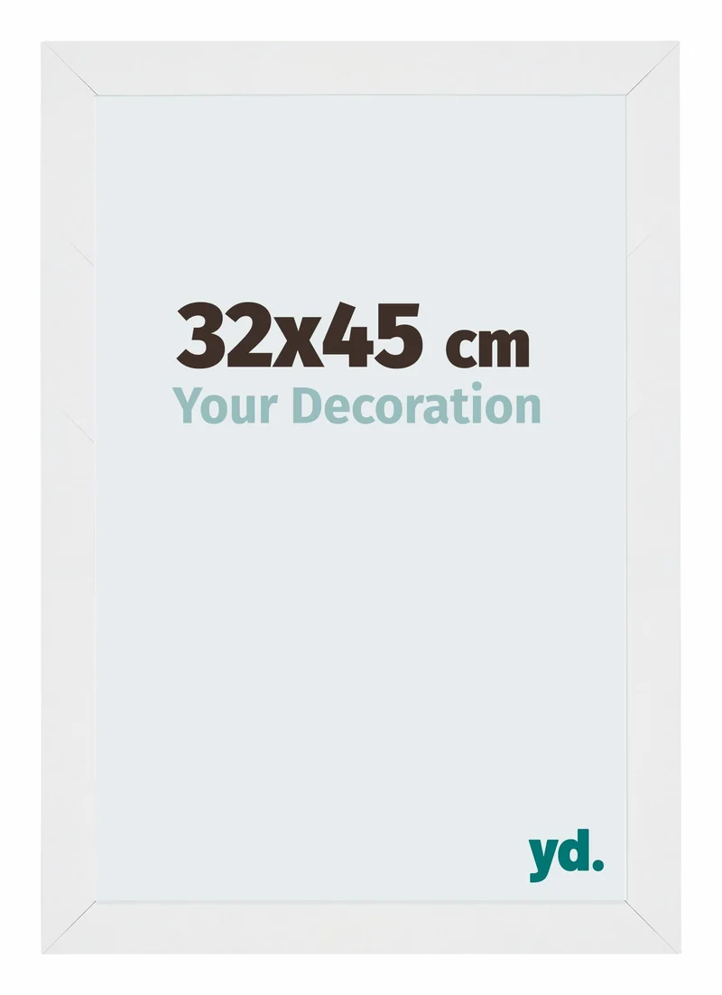 Bilderrahmen 32x45 cm - Weiss Hochglanz - MDF - Mura