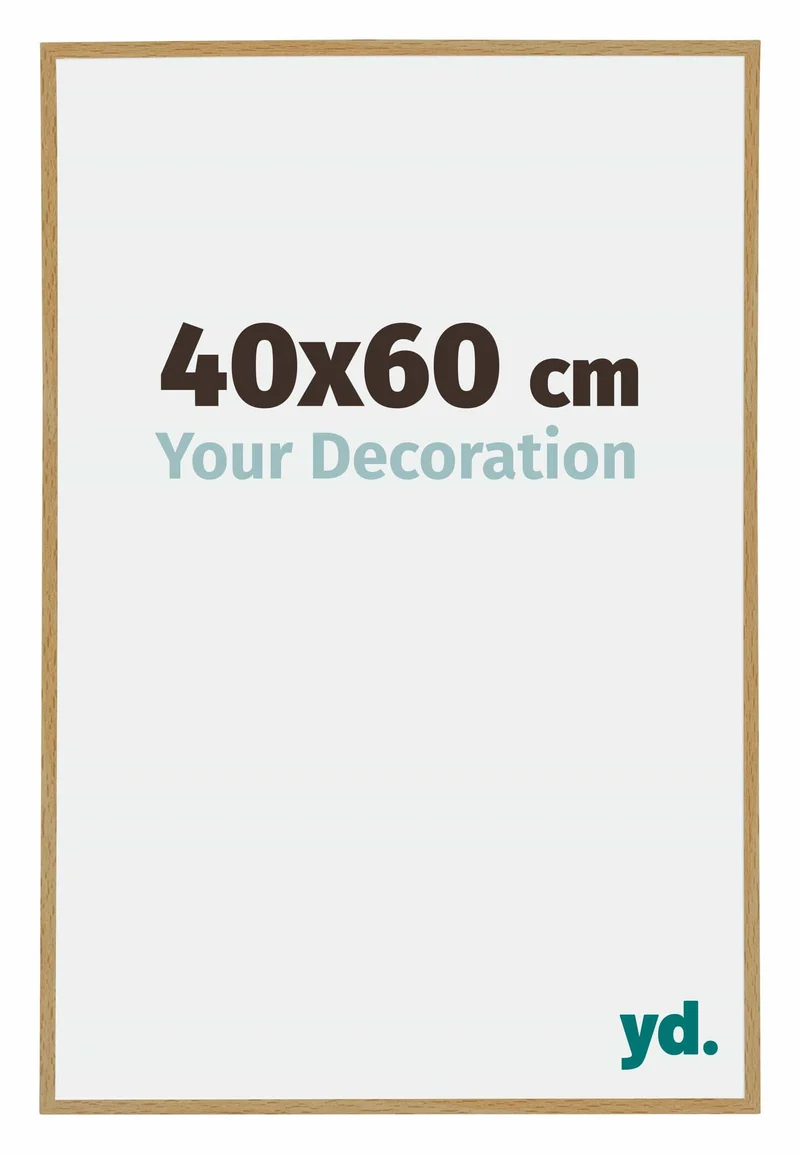 Bilderrahmen 40x60 cm - Buche Hell - Kunststoff - Evry