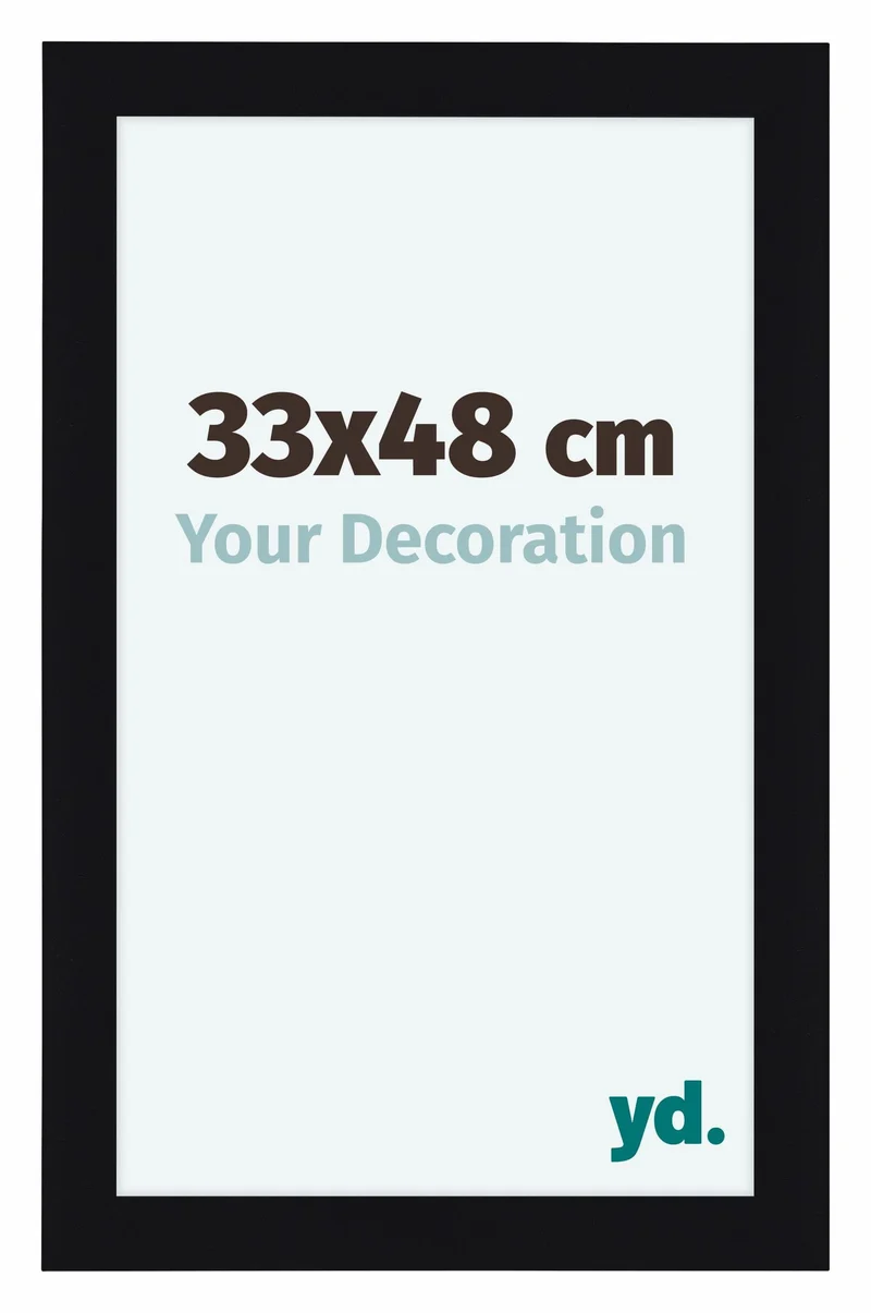 Bilderrahmen 33x48 cm - Schwarz Hochglanz - MDF - Como
