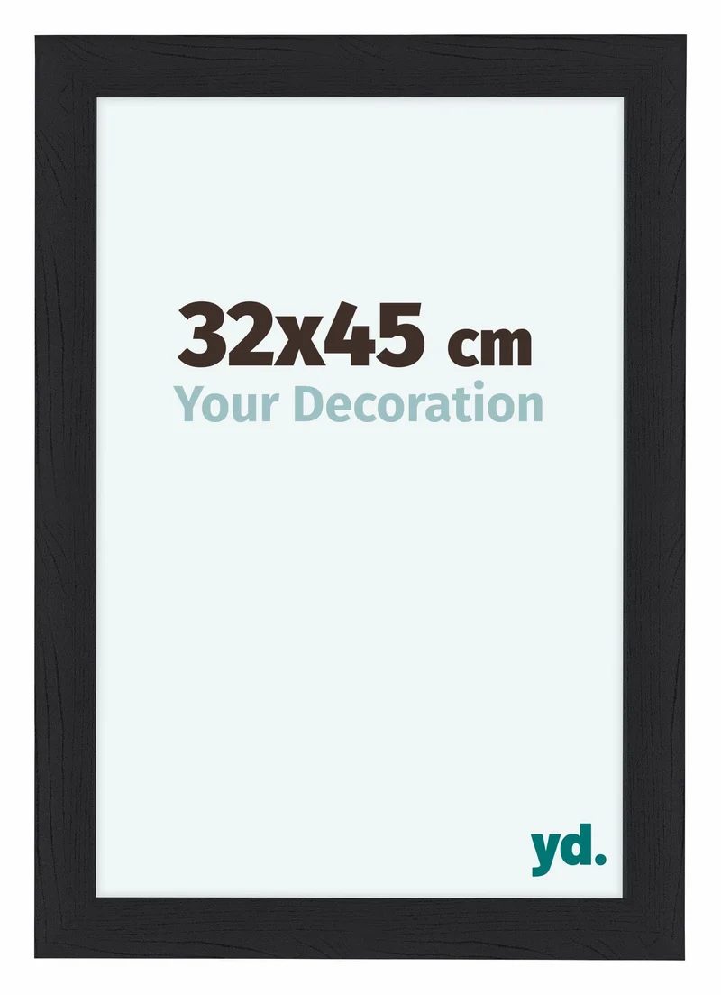 Bilderrahmen 32x45 cm - Schwarz Gemasert - MDF - Como