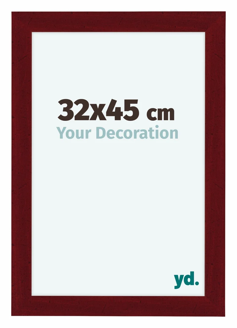 Bilderrahmen 32x45 cm - Weinrot Gewischt - MDF - Como