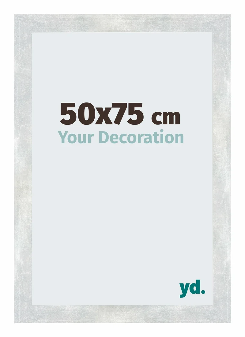Bilderrahmen 50x75 cm - Silberglanz Vintage - MDF - Mura