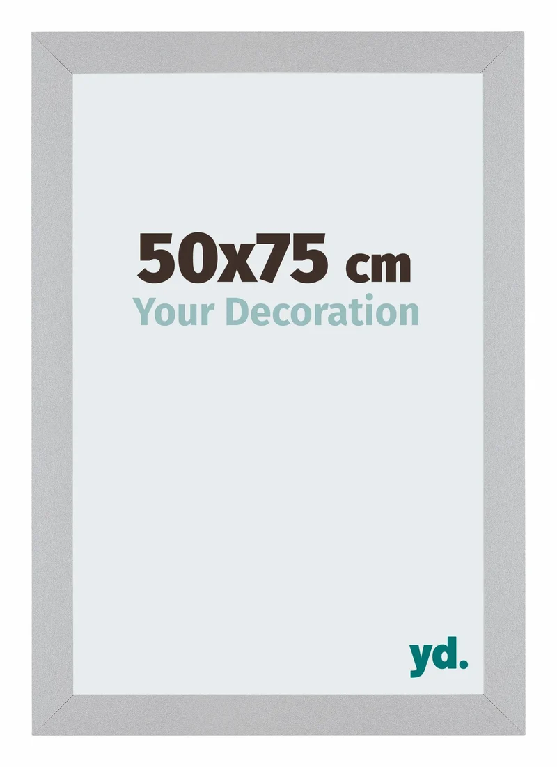 Bilderrahmen 50x75 cm - Silber Matt - MDF - Mura