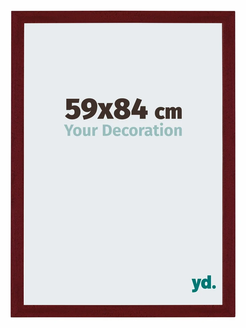 Bilderrahmen 59x84 cm - Weinrot Gewischt - MDF - Mura