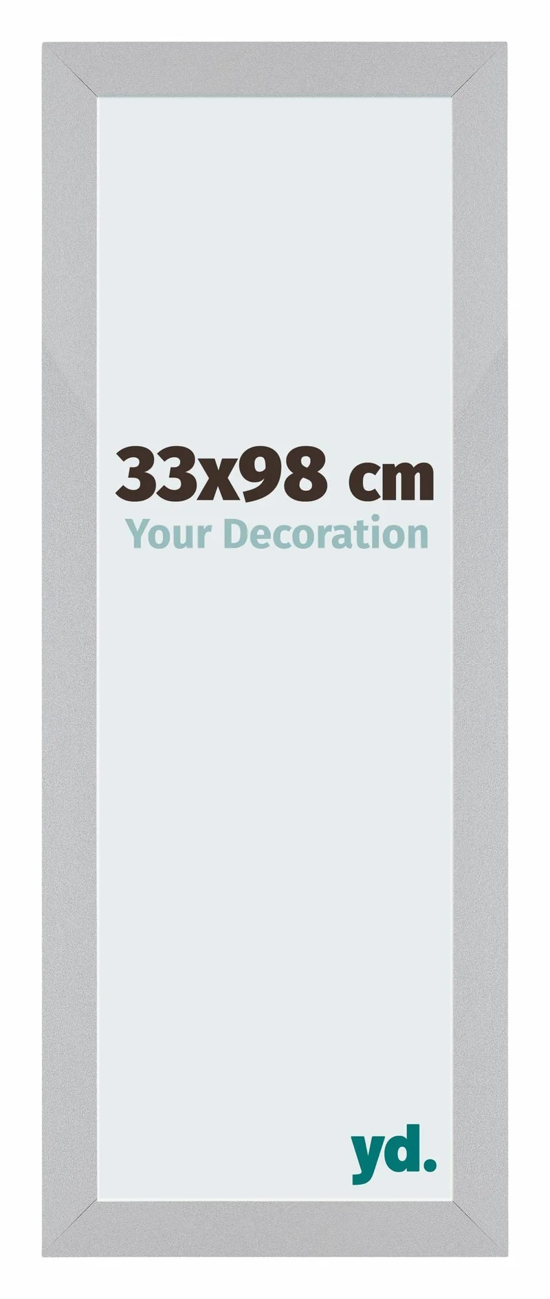 Bilderrahmen 33x98 cm - Silber Matt - MDF - Mura