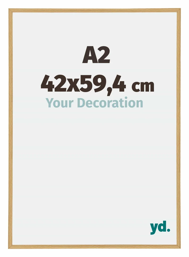 Bilderrahmen A2 - 42x59,4 cm - DIN A2 Buche Hell - Kunststoff - Annecy