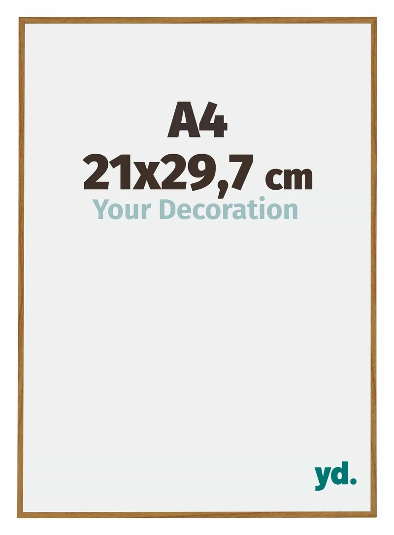 Bilderrahmen A4 - 21x29,7 cm - DIN A4 Buche Hell - Kunststoff - Evry