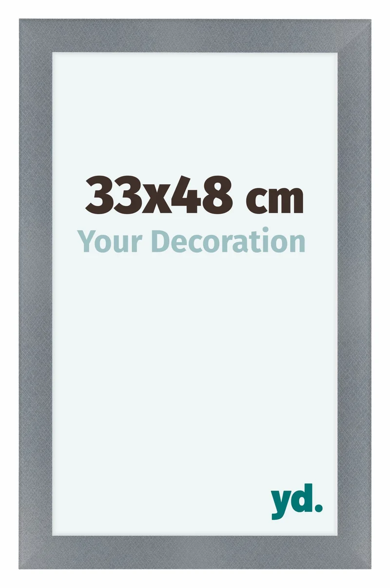 Bilderrahmen 33x48 cm - Aluminium - Gebürstet - MDF - Como