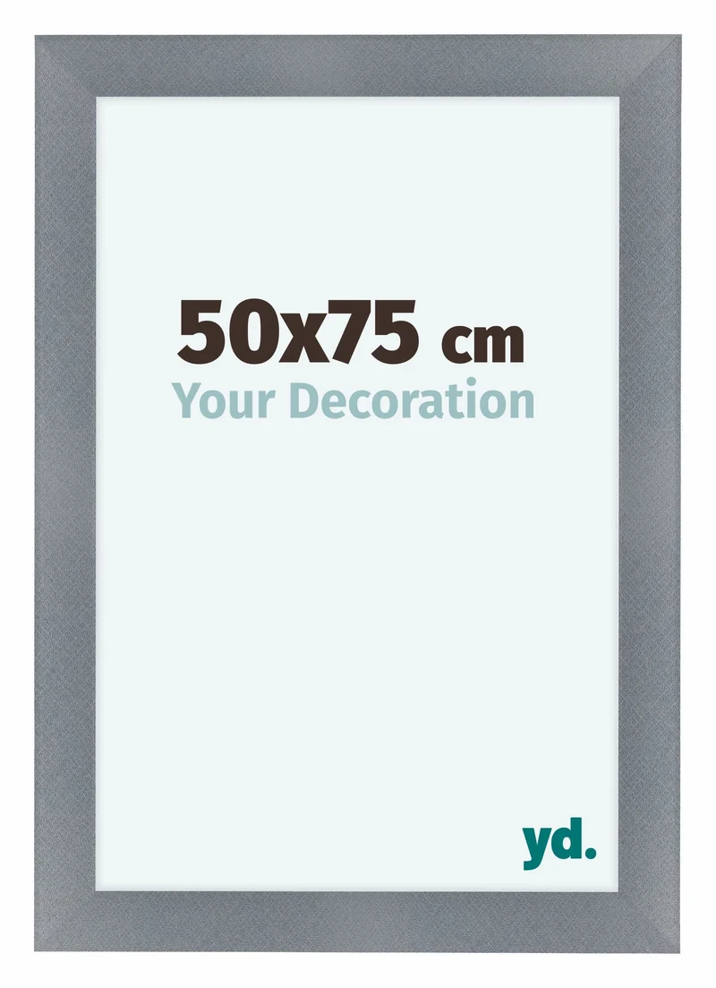 Bilderrahmen 50x75 cm - Aluminium - Gebürstet - MDF - Como
